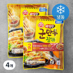 오뚜기 바삭한 잡채 군만두 (냉동), 500g, 4개