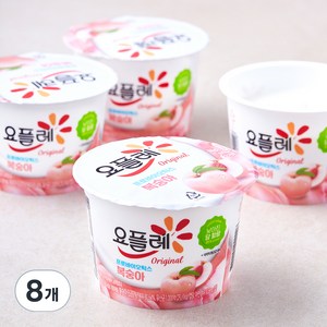 요플레 오리지날 복숭아, 180g, 8개