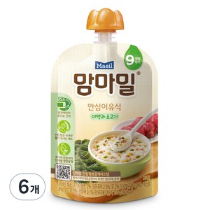 맘마밀 매일 안심이유식 9개월부터, 100g, 6개, 미역과 소고기