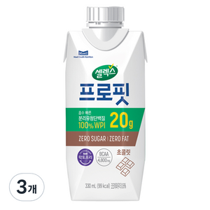 셀렉스 프로핏 초콜릿, 330ml, 3개