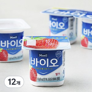 매일바이오 딸기 요거트, 85g, 12개