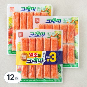 한성기업 크래미 맛살, 180g, 12개