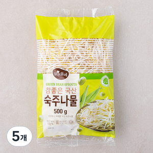 맑은물에 참좋은 국산 숙주나물, 500g, 5개