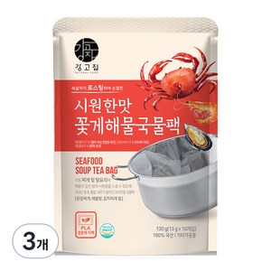 강고집 꽃게 해물 국물팩 10p, 130g, 3개