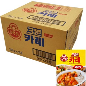 오뚜기 3분 카레 매운맛, 200g, 24개