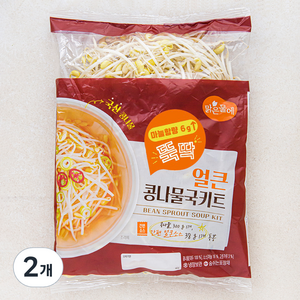 맑은물에 뚝딱 얼큰 콩나물국 키트, 338g, 2개