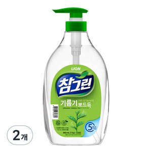 참그린 레몬 녹차 뽀드득 어드밴스 주방세제, 2개, 1kg