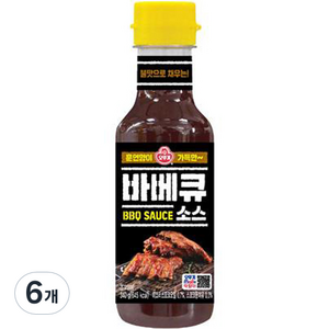 오뚜기 바베큐소스, 340g, 6개