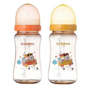 리틀밥독 PPSU 노꼭지젖병 트윈팩 300ml 오렌지+옐로우, 1개