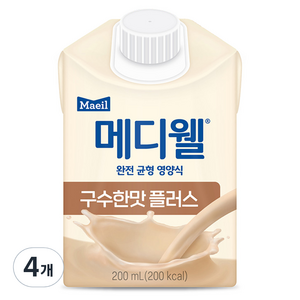 메디웰 구수한맛 플러스 영양식, 200ml, 4개