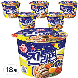 오뚜기 진라면 순한맛 용기 110g, 18개