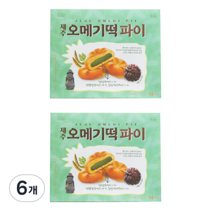 컬러슈가 제주 오메기 떡 파이, 280g, 6개