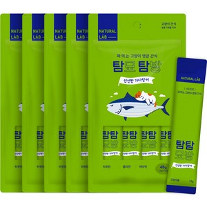 내츄럴랩 탐묘탐방 짜먹는 고양이 간식 12g x 4개입, 신선한 가다랑어, 48g, 5팩