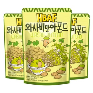 HBAF 와사비맛 아몬드, 210g, 3개