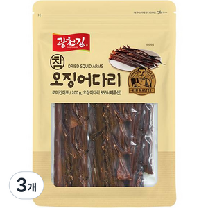 광천김 참 오징어다리, 200g, 3개