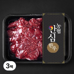 농협안심한우 정육 세절 1+등급 국거리용 (냉장), 300g, 3팩