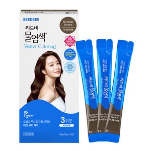 [비건라이프] 씨드비 프리미엄 물 염색제 3회분, 미디엄브라운, 1개