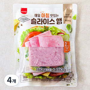 그릭슈바인 매일 아침 맛있는 슬라이스 햄, 160g, 4개