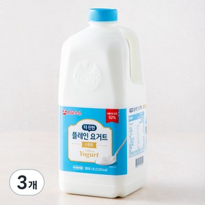 서울우유 더 진한 스위트 플레인 요거트, 1800ml, 3개