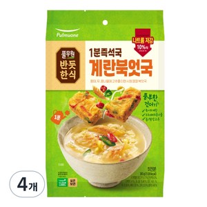 풀무원 1분즉석국 계란북엇국, 30g, 4개