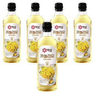 백설 카놀라유, 900ml, 5개