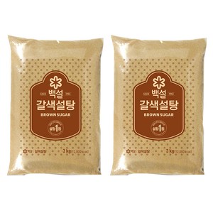 백설 갈색설탕, 3kg, 2개