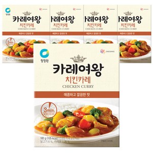 카레여왕 청정원 치킨카레, 160g, 5개