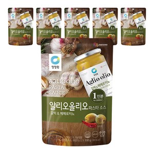 청정원 알리오올리오 파스타소스 갈릭 앤 페페로치노, 100g, 6개
