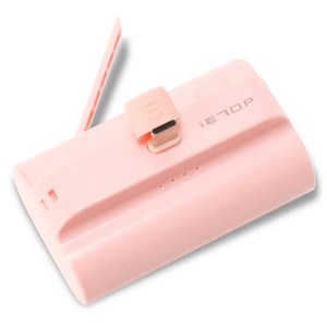 이탑 미니 도킹 보조배터리 10000mAh C타입, HYE-W2302-10000, 핑크