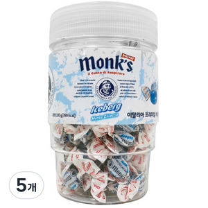 Monks 차량 컵홀더용 아이스버그 허브 캔디, 100g, 5개