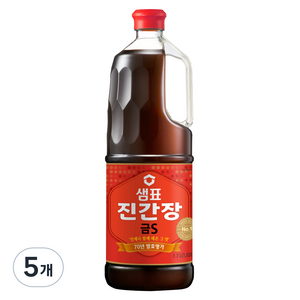 샘표 진간장 금S, 1.7L, 5개