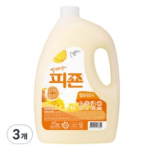 피죤 레귤러 섬유유연제 옐로미모사향 본품, 2.5L, 3개