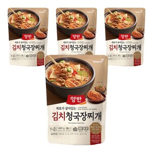 양반 김치 청국장찌개, 460g, 4개