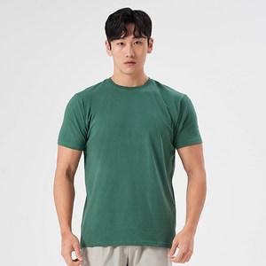 허그본 남성용 무지 머슬핏 반팔 티셔츠 헤비라인