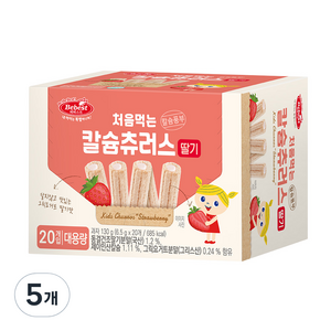 베베스트 처음먹는 칼슘츄러스, 딸기, 130g, 5개