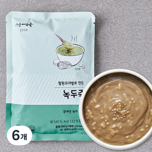 서울마님죽 녹두죽, 500g, 6개