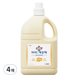 아이깨끗해 향균 폼 핸드솝 순 보송보송 파우더향, 4.5L, 4개