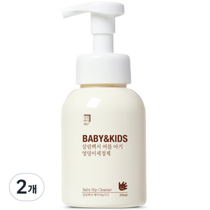 살림백서 베이비 앤 키즈 버블 아기 엉덩이 세정제, 300ml, 2개