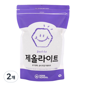 소다스쿨 탈취제 제올라이트 실내탈취제 리필, 1kg, 2개