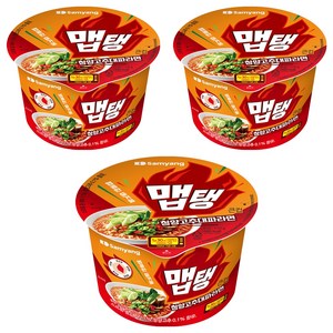 맵탱 큰컵 청양고추 대파라면 110g, 3개