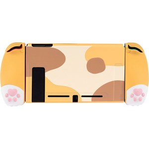 닌텐도 스위치 고양이 냥발버전 본체 + 조이콘 커버 케이스, 1세트, 오렌지