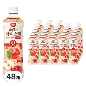 동원보성홍차 아이스티 애플 제로, 500ml, 48개