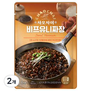 차오차이 비프 유니짜장, 180g, 2개