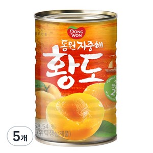 동원 지중해 황도 통조림, 410g, 5개