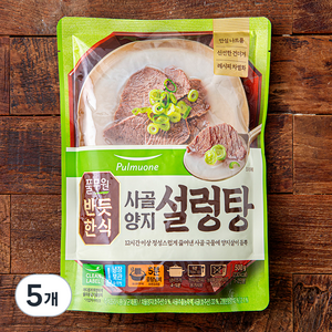 풀무원 반듯한식 사골양지 설렁탕, 5개, 500g