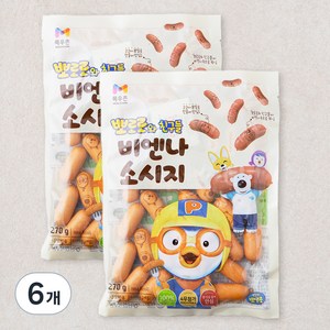 목우촌 뽀로로와 친구들 비엔나소시지, 270g, 6개