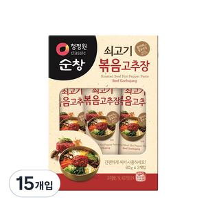 청정원 순창 쇠고기 볶음고추장, 60g, 15개