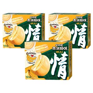 오리온 초코파이 바나나 12p, 444g, 3개