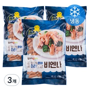 곰곰 바닷속 문어다리모양 비엔나, 1kg, 3개