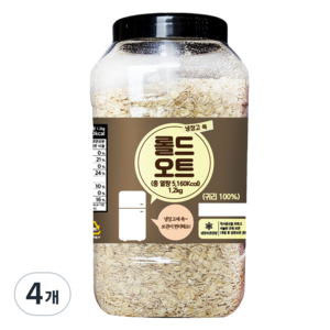 냉장고쏙 롤드 오트, 1.2kg, 4개